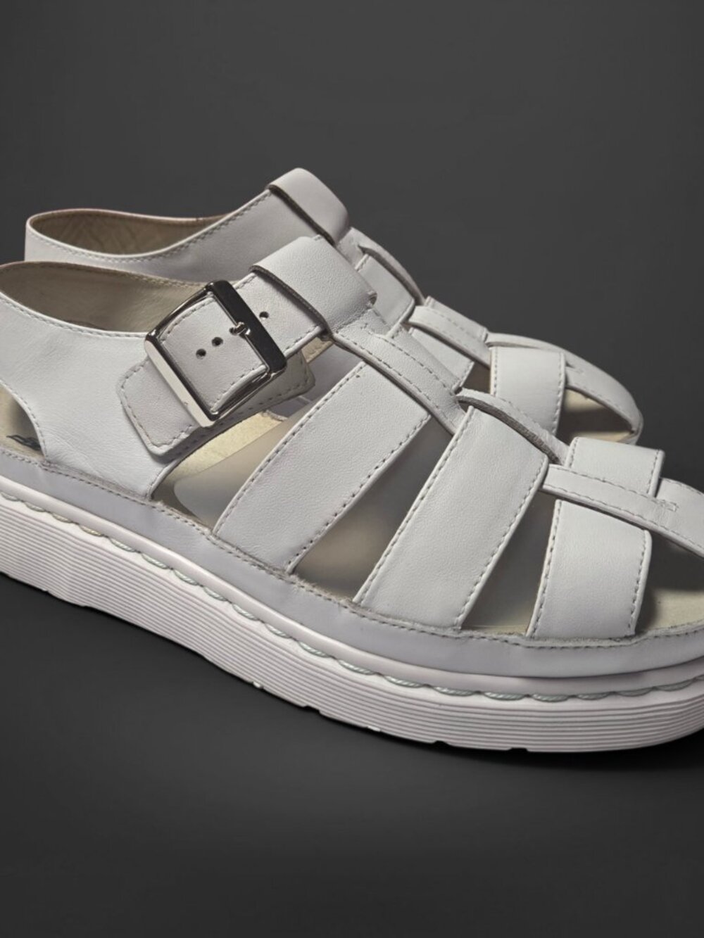 Dr. Martens Docs Aggy I White Fisherman Sandals (US Womens 11 / EU 43 / UK 9)